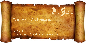 Mangol Zsigmond névjegykártya